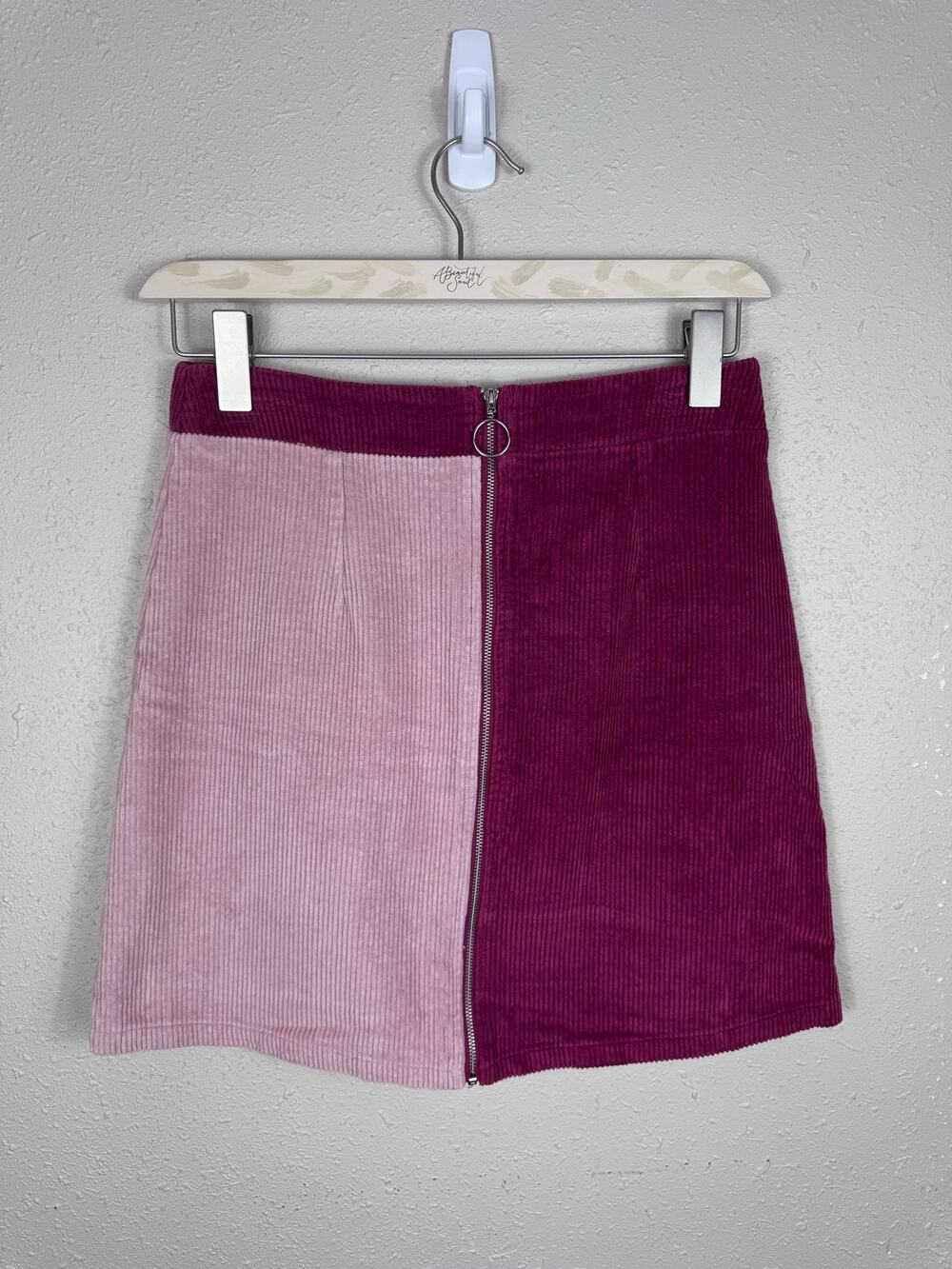 Skies Are Blue Two Tone corduroy Skirt Womens Size Medium
